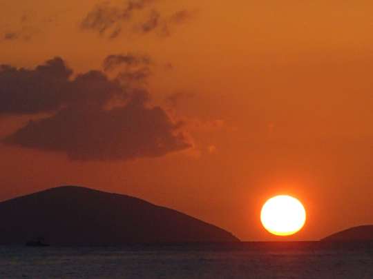 a last spectacular sunset of the season from the USVI
